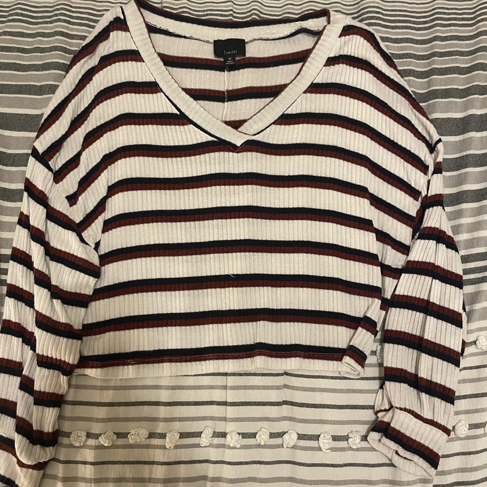 Cropped Striped Sweater